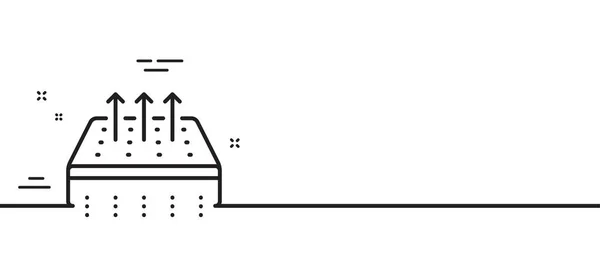 Icône Ligne Matelas Respirant Panneau Orthopédique Symbole Lit Couchage Illustration — Image vectorielle