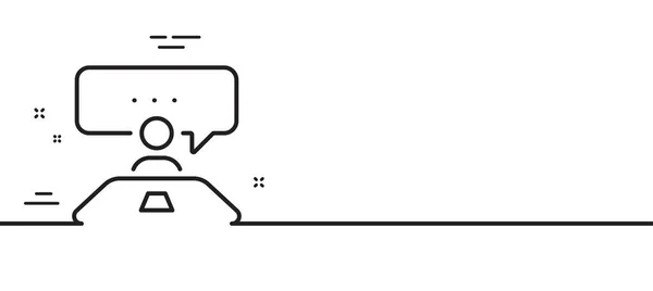 Intervju Jobb Linje Ikon Företagsledningsskylt Mänskliga Resurser Symbol Minimal Linje — Stock vektor