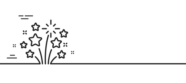 Значок Линии Фейерверков Пиротехнический Знак Приветствия Символ Празднования Карнавала Иллюстрация — стоковый вектор