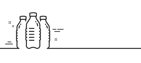 Water Bottles Line Icon Still Aqua Drink Sign Liquid Symbol — Stock Vector