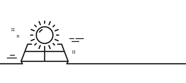 Icône Ligne Énergie Solaire Panneaux Solaires Signe Symbole Puissance Écologique — Image vectorielle