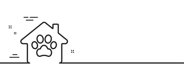Ikona Schroniska Dla Zwierząt Znak Kliniki Weterynaryjnej Symbol Opieki Nad — Wektor stockowy