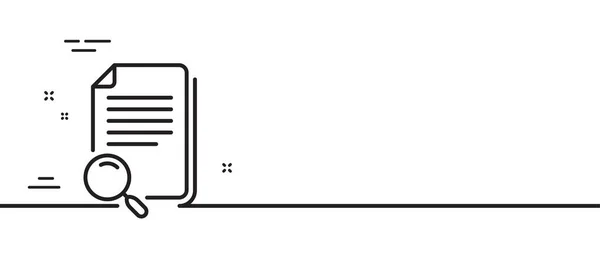 Dateizeilensymbol Durchsuchen Dokumentenzeichen Finden Lupe Minimale Zeilenillustration Hintergrund Durchsuchen Sie — Stockvektor