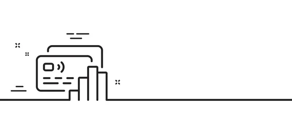 Icône Carte Crédit Signe Paiement Bancaire Symbole Des Statistiques Financières — Image vectorielle