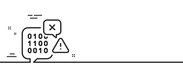 Icône Ligne Code Binaire Signe Menace Rançongiciel Symbole Cyberattaque Illustration — Image vectorielle