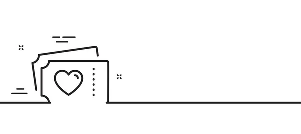 Ikona Biletów Miłosnych Walentynki Symbol Kilku Związków Minimalne Tło Ilustracji — Wektor stockowy