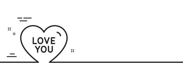 Adoro Ícone Linha Doce Sinal Coração Símbolo Dia Dos Namorados —  Vetores de Stock