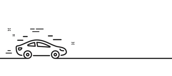 汽车运输线图标 运输车辆标志 驾驶符号 最小线条图解背景 汽车线图标图案横幅 白色网络模板的概念 — 图库矢量图片
