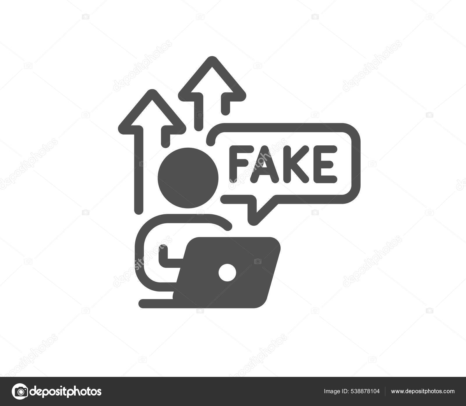 Icono Internet Falso Signo Propaganda Web Símbolo Verdad Equivocado ...