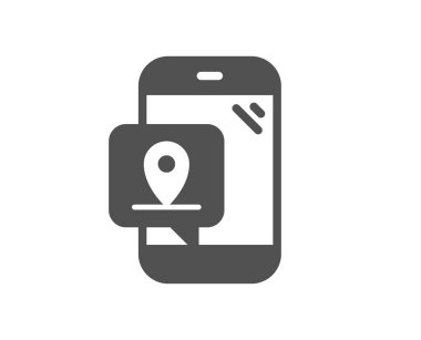 Kalem simgesi simgesi. Pozisyon işareti. Cep telefonu GPS uygulama sembolü. Klasik düz stil. Kalite tasarım elemanı. Basit bir iğne işareti simgesi. Vektör