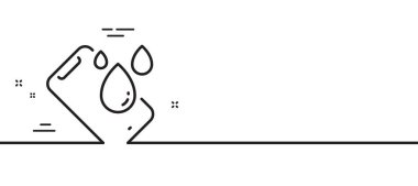 Akıllı telefon su geçirmez hat simgesi. Telefon işareti. Mobil cihaz sembolü. Asgari çizgi çizimi arka planı. Akıllı telefon su geçirmez çizgi simgesi pankartı. Beyaz ağ şablonu konsepti. Vektör