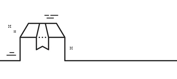 Ikona Řádku Schránky Zásilková Cedule Symbol Zboží Nákladu Minimální Čára — Stockový vektor