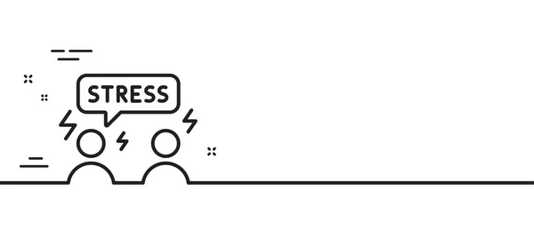 Icono Línea Estrés Difícil Signo Depresión Ansiedad Símbolo Salud Mental — Vector de stock