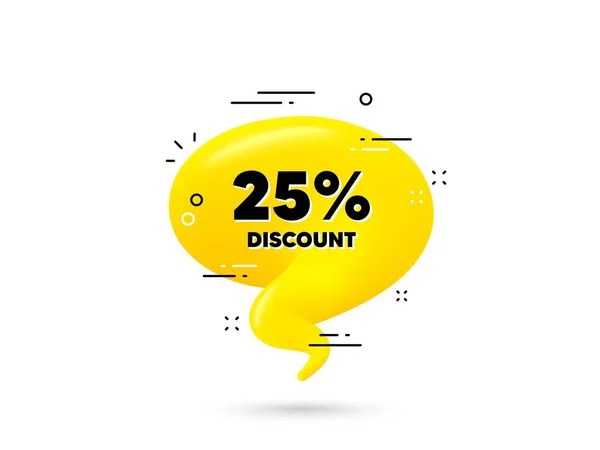 Prozent Rabatt Gelbe Chat Blase Verkaufsangebot Preisschild Sonderangebotssymbol Discount Minimal — Stockvektor