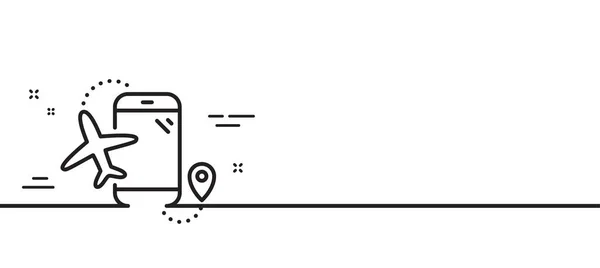 Icono Línea Aplicación Vuelos Firma Aplicación Teléfono Avión Símbolo Información — Archivo Imágenes Vectoriales