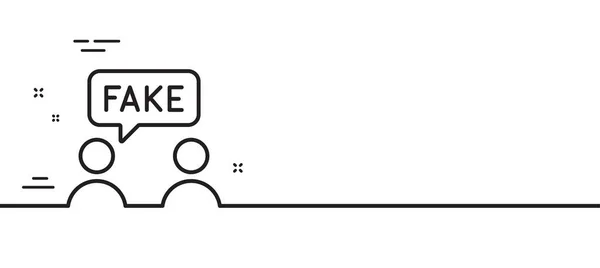 Fausse Icône Ligne Information Signe Propagande Sociale Mauvais Symbole Vérité — Image vectorielle