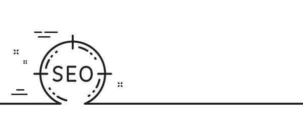 Icono Línea Objetivo Seo Signo Optimización Del Motor Búsqueda Apunta — Archivo Imágenes Vectoriales