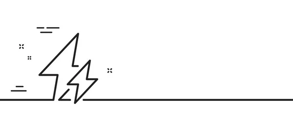 Ikona Linii Elektrycznej Znak Typu Energii Elektrycznej Symbol Pioruna Minimalne — Wektor stockowy
