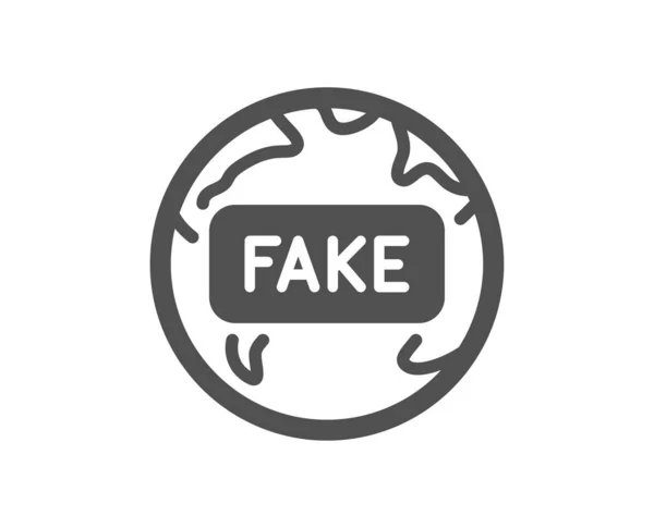 Ікона Фальшивих Новин Інтернет Пропаганда Неправильний Символ Істини Класичний Плаский — стоковий вектор