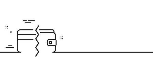 Carte Crédit Icône Ligne Trésorerie Modes Paiement Signer Illustration Ligne — Image vectorielle