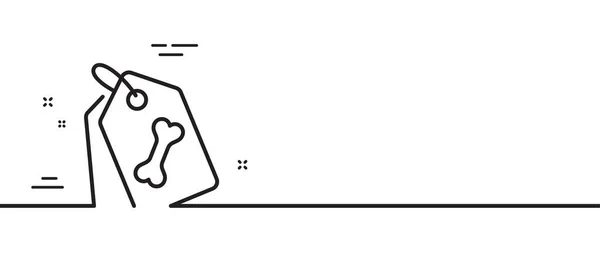 Ikonen För Sällskapsdjur Tecken Hundben Husdjur Mat Symbol Minimal Linje — Stock vektor