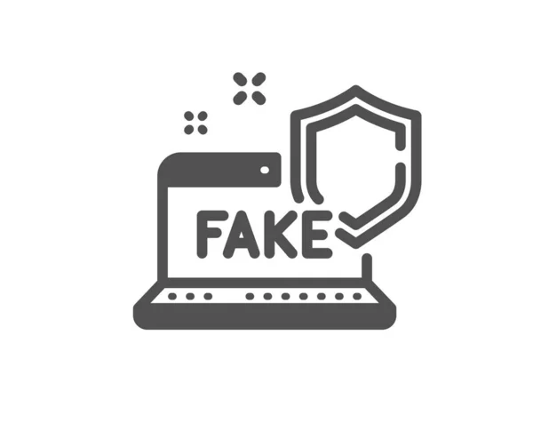 Fake Internet Icon Web Propaganda Sign Wrong Truth Symbol Classic — стоковый вектор