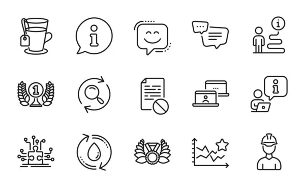 Business Icons Set Included Icon Wrong File Tea Ranking Stars — стоковый вектор