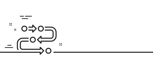 方法論線のアイコン 開発プロセスサイン 戦略記号 最小限の線のイラストの背景 メソドロジ行アイコンパターンバナー ホワイトウェブテンプレートのコンセプト ベクトル — ストックベクタ