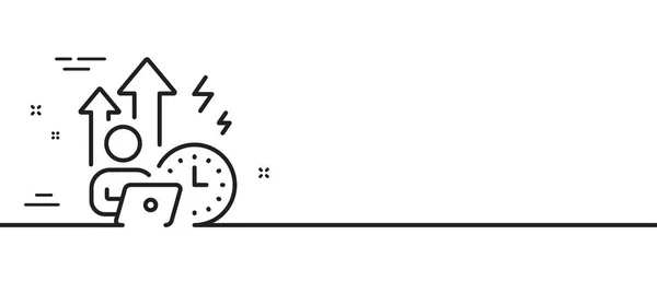 Stress Difficile Pousse Icône Ligne Signe Pression Travail Symbole Santé — Image vectorielle