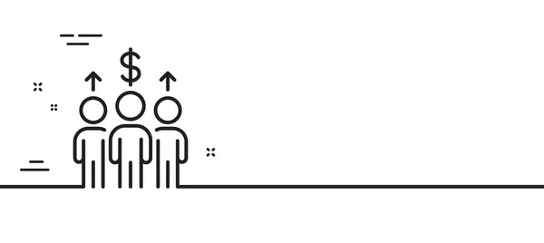 Піктограма Лінії Зустрічі Знак Ділової Команди Група Людей Символізує Тло — стоковий вектор