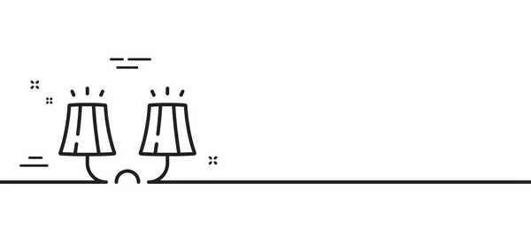 ライトラインのアイコン以来 壁灯の看板 内部照明記号 最小限の線のイラストの背景 ライトラインアイコンパターンバナー以来 ホワイトウェブテンプレートのコンセプト ベクトル — ストックベクタ