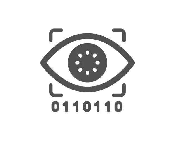 Kunstmatige Intelligentie Icoon Retinaal Toegangsteken Privacy Veilig Symbool Klassieke Platte — Stockvector