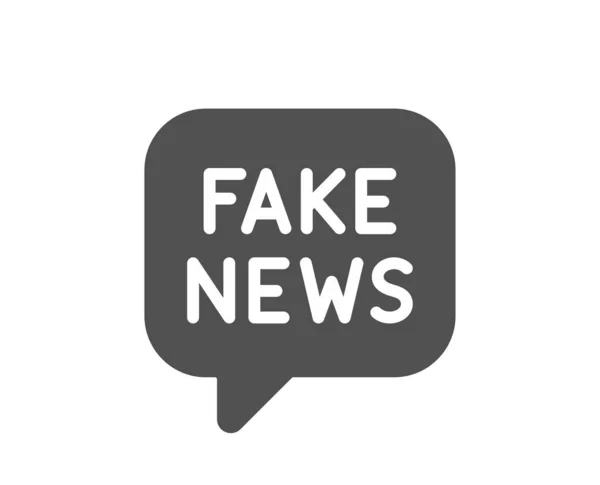 Een Nep Nieuws Icoon Propaganda Samenzwering Chat Teken Verkeerd Waarheidssymbool — Stockvector