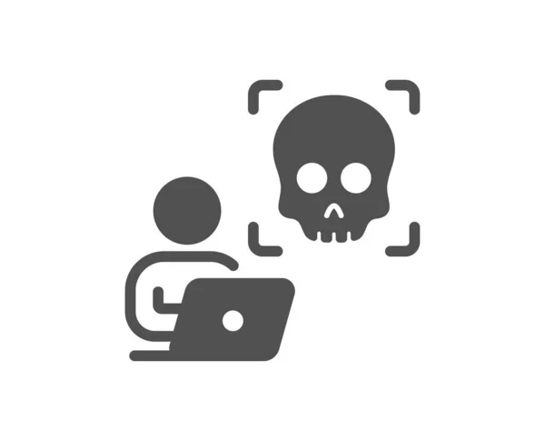 Cyber Angriff Ikone Ransomware Drohung Zeichen Computer Phishing Virus Symbol — Stockvektor