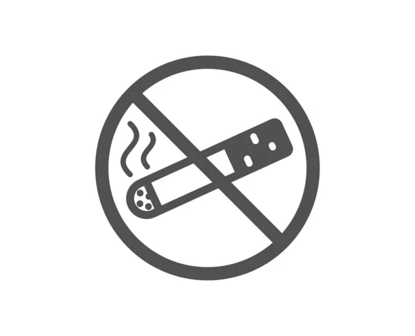 Fumar Icono Deja Fumar Prohibir Símbolo Del Cigarrillo Estilo Plano — Vector de stock