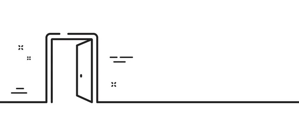 Иконка Открытой Двери Вывеска Вход Знак Входа Здание Иллюстрация Первой — стоковый вектор