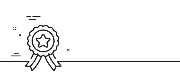 Ikona Wstążki Zwycięzcy Nagroda Medal Najlepszy Symbol Sukcesu Minimalne Tło — Wektor stockowy