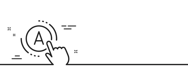 Ikona Testovací Čáry Značka Testovacího Tlačítka Minimální Čára Ilustrace Pozadí — Stockový vektor