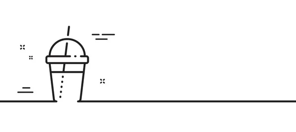 Kaffecocktaillinerikonen Varm Latte Milkshake Tecken Dricka Mugg Symbol Minimal Linje — Stock vektor