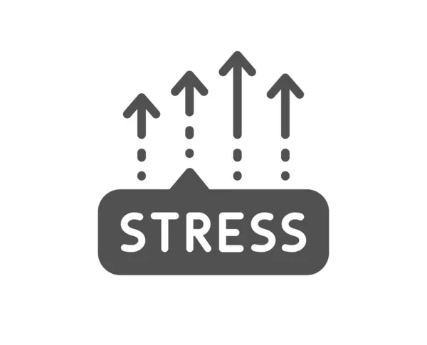 ストレスはアイコンを成長させる 不安うつ病チャットサイン 精神衛生のシンボル クラシックフラットスタイル 品質設計要素 ストレスはアイコンを成長させます ベクトル — ストックベクタ
