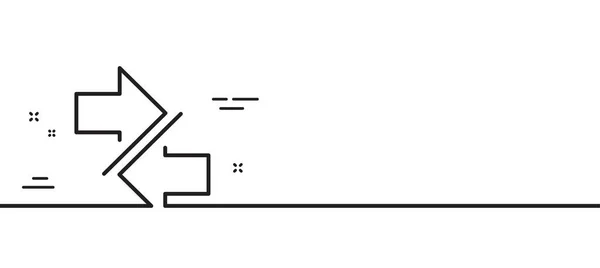 矢印の線のアイコンを同期します 通信矢印記号 ナビゲーションポインタ記号 最小限の線のイラストの背景 線のアイコンパターンバナーを同期します ホワイトウェブテンプレートのコンセプト ベクトル — ストックベクタ
