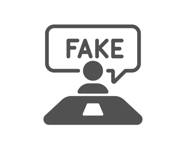 Fake Review Icon Social Propaganda Sign Wrong Truth Symbol Classic — Stock vektor