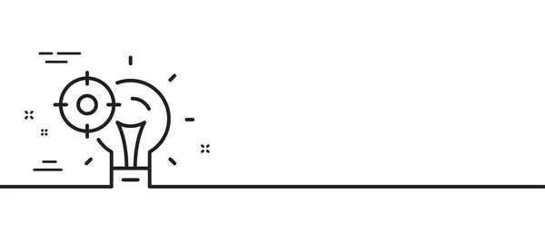 アイデアラインアイコン ウェブ ターゲティングのサイン 交通管理のシンボル 最小限の線のイラストの背景 アイデアラインアイコンパターンバナー ホワイトウェブテンプレートのコンセプト ベクトル — ストックベクタ