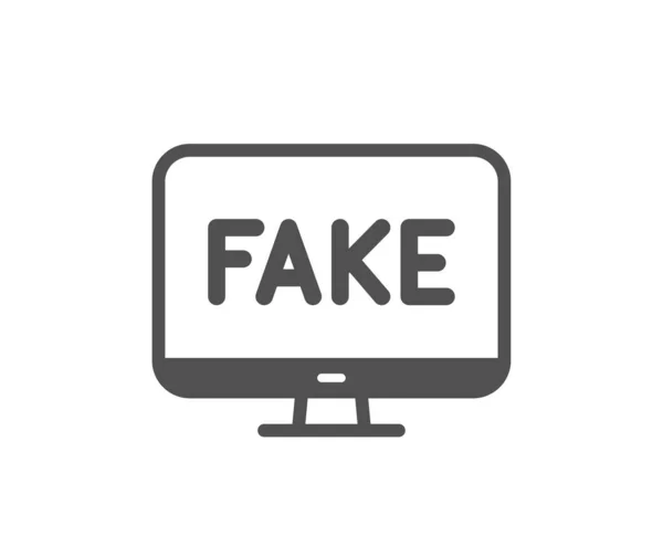Icono Noticias Falsas Propaganda Conspiración Signo Televisión Símbolo Verdad Equivocado — Archivo Imágenes Vectoriales
