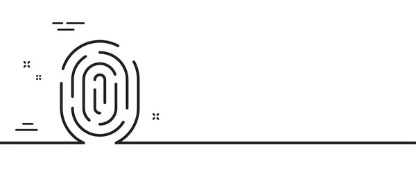 Fingeravtrycksikonen Fingeravtryckstecken Biometrisk Identitetssymbol Minimal Linje Illustration Bakgrund Fingeravtryck Linje — Stock vektor