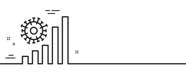 Ikona Statystyki Koronawirusów Znak Wykresu Potwierdzonych Przypadków Covid Symbol Pandemii — Wektor stockowy