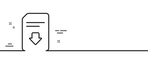 Das Symbol Document Line Herunterladen Hinweisschild Papierseitenkonzept Symbol Minimale Zeilenillustration — Stockvektor