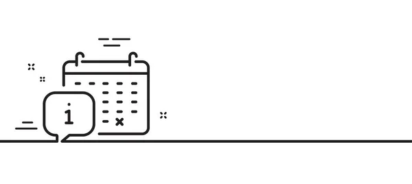 Kalenderradsikon Underskrift Utnämning Symbolen För Evenemanget Minimal Linje Illustration Bakgrund — Stock vektor