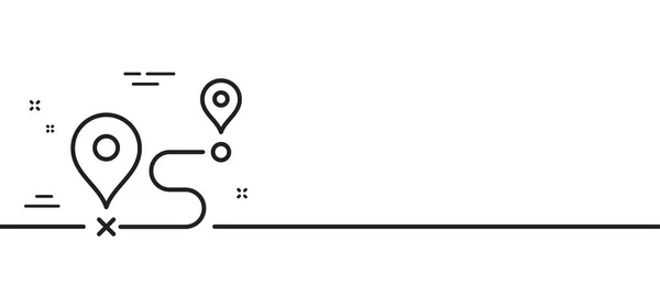 Εικονίδιο Γραμμής Ταξιδιού Πινακίδα Δρόμου Σύμβολο Απόστασης Χάρτη Διαδρομής Ελάχιστη — Διανυσματικό Αρχείο