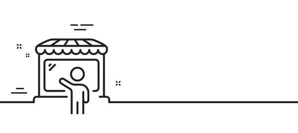 Значок Лінії Продавця Ринку Оптовий Знак Покупця Магазину Символ Роздрібного — стоковий вектор